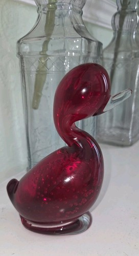 Whitefriars glass ruby - glass, red