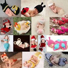 Newborn Baby Infant Kids Crochet Knit Clothes Photo Photography Prop Costume Hat