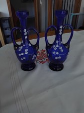 Antique Pair of Bristol Blue