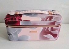 Ted Baker Blush Pink Vanity Case  Makeup Cosmetic Wash Box New Rare EMPTY 