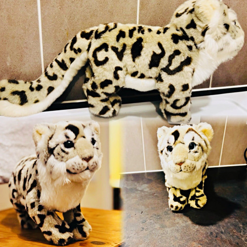 Snow leopard plush soft - plush,