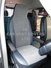 i - TO FIT A RENAULT TWIZY CAR, SEAT COVERS, MARBLE GREY/ LEATHERETTE TRIM
