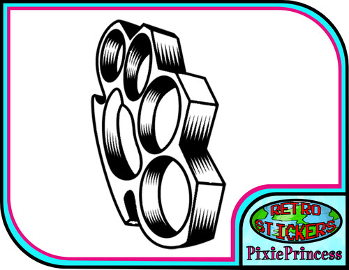 Knuckle brass vinyl sticker - brass,