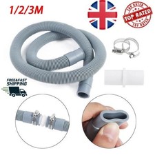 1/2/3M Washing Machine Dishwasher Drain Waste Hose Extension Pipe Kit Universal