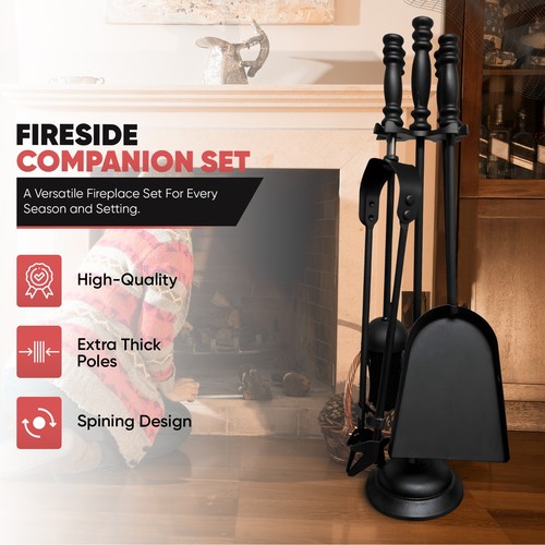 Pcs black iron fireside - 5,