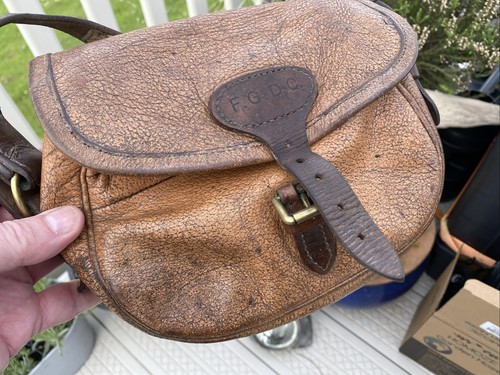 Antique leather cartridge bag - antique,