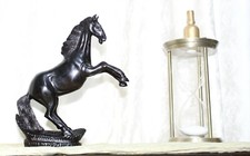 Standing Horse Ebony Statue, Horse Art Figurine Decorative Home &Office Decor 