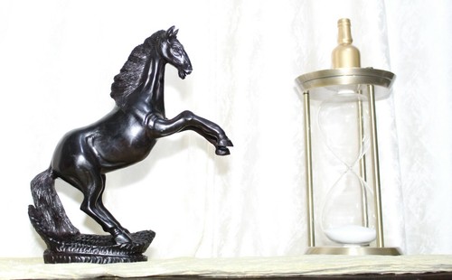 Standing horse ebony statue - horse,
