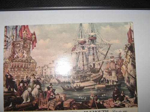 Postcard the departure - the, of