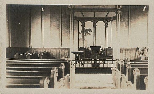 Church interior with pulpit - interior,