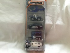 MATCHBOX 5 PACK GIFT SET - POLICE VEHICLES & HORSEBOX - (USA ISSUE) - UNOPENED