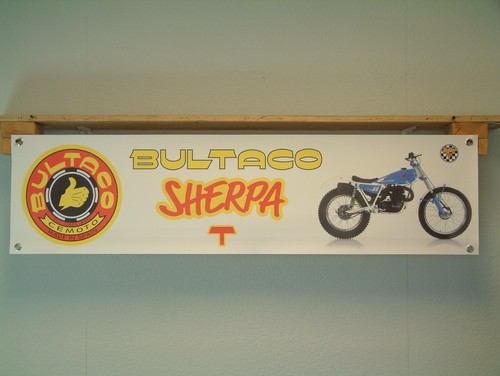 Bultaco sherpa banner trials - bultaco,
