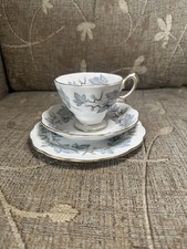 Royal Albert Silver Maple Footed Tea Cup & Saucer & side plate Trio 9 Available 