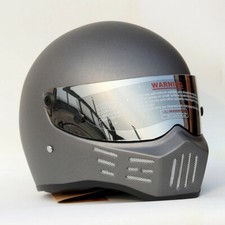 Silver Motorcycle Full Face