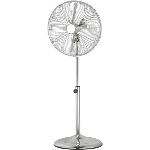 Chrome pedestal floor fan - 16",