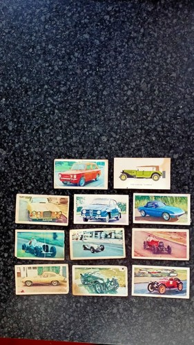 Vintage 1960s car trade cards - vintage,