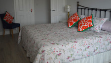 SANDERSON:    LIGHTLY USED SUPERKING SIZE DUVET COVER AND TWO PILLOWCASE SET!