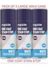 PACK OF 3 LARGE 400ml ONE COAT STAIN STOP SPRAY PAINT