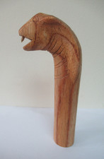WOODEN CARVED  COBRA HEAD