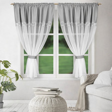 Set of 2 Voile  net Curtains