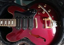 Epiphone Riviera Custom P-93 Used Maple body Red w/Hard case