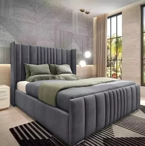 Ottoman bed winged plush - bed,
