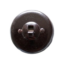 Genuine Rolls Switches Brown Bakelite Flat Panel Toggle Light Switch 2Way 1Gang