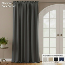 Heavy Duty Thermal Door Curtains Luxury Winter Warm Blackout Doorway Drapes UK