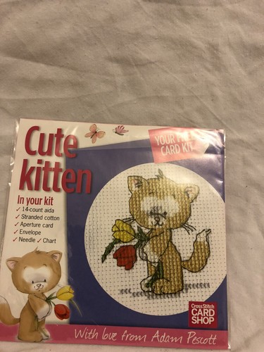 Cross stitch card shop kit - cross,
