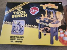 Kids Activity Tool Bench Toy Set 23 Pcs Includes Tools for ages 3+ Read Descript