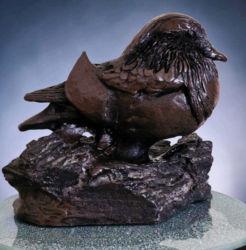 Vintage bronze mandarin - bronze, duck