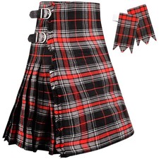 Kilt for Men - 16oz Traditional Scottish Tartan, 5 Yards Premium Acrylic Wool