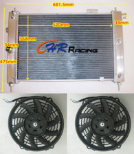 Aluminum Radiator+FANS For Vauxhall Astra Opel	Kadett MK2 2.0 16V GTE 1983-1991