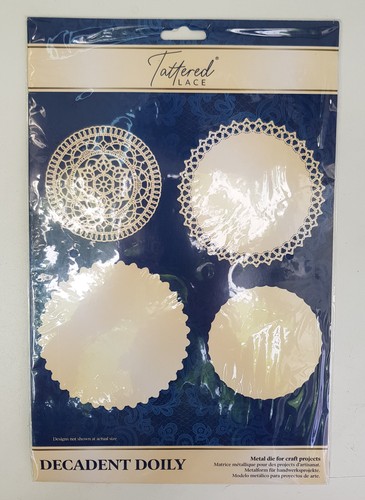 Tattered lace decadent doily - tattered,