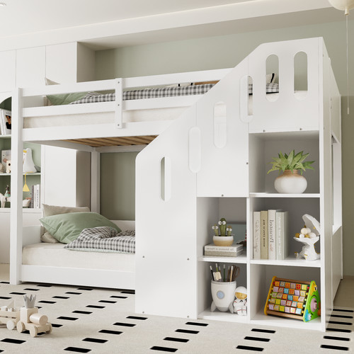 Kids bunk beds - single, pine