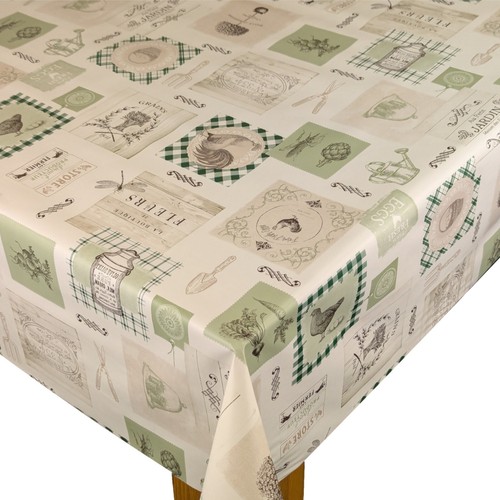 Country chickens sage green - country,