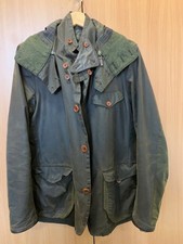 Mens Barbour Tokito Sports Skyfall Bond olive green wax jacket Large Medium