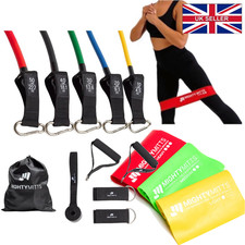 Resistance Bands Set With Handles Heavy Duty Yoga Home Exercise Fitness Tubes