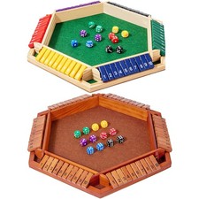 Wooden Dice Board Game Shut