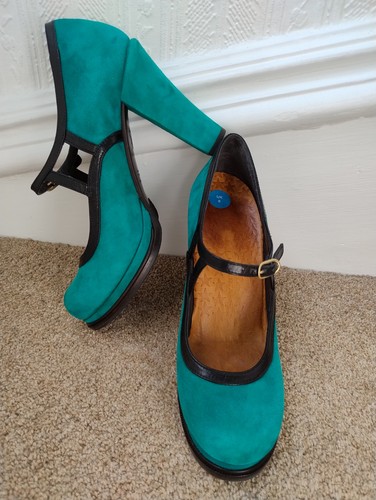 Chie mihara teal - mihara, suede