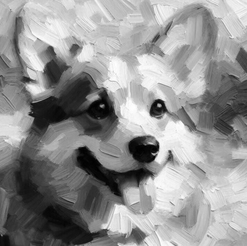 Original corgi painting dog - corgi,