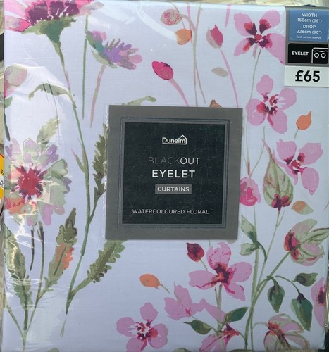 Dunelm watercoloured floral - watercoloured,