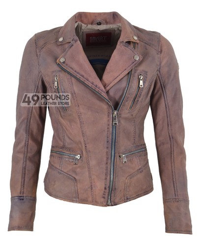 Ladies blue wax leather - blue,