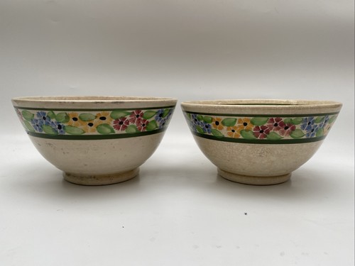 Antique spongeware bowls rare - antique,