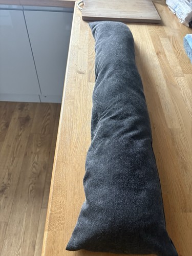 Grey fabric draught excluder - grey,