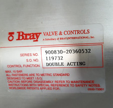 BRAY 900830-20360532 PNEUMATIC ACTUATOR (BR3.6B6)