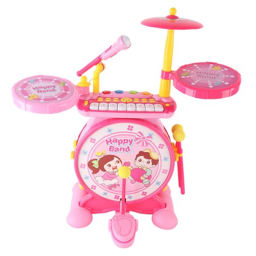 Kids drum kit with microphone - drum,