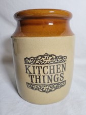 Utensil Holder Vintage Moira Stoneware Pottery Kitchen Things Handmade Pottery