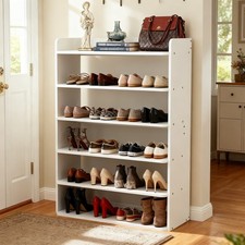 6 Tier White Wooden Hallway