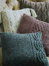 ARAN CUSHION COVER KNITTING